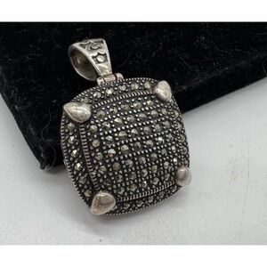 Marc Sterling Silver With Pave Swarovski Marcasite Stones Pendant 925